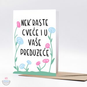 čestitka za posao, poklon za otvaranje firme, handmade čestitka za poduzetnike