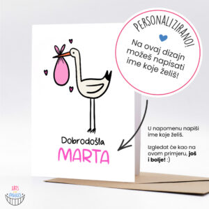 Personalizirana čestitka za rođenje djeteta