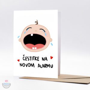 Čestitka za rođenje bebe - "Čestitke na novom alarmu"